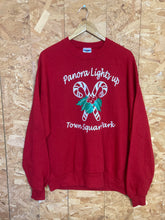 Vintage 90s red Panora lights up USA Christmas crew neck sweater size XL